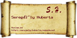 Seregély Huberta névjegykártya